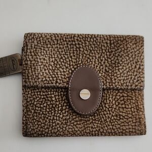 Borbonese Animal Print Soft Textured Leather Wallet..unique!